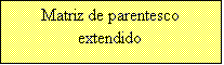 Cuadro de texto: Matriz de parentesco extendido